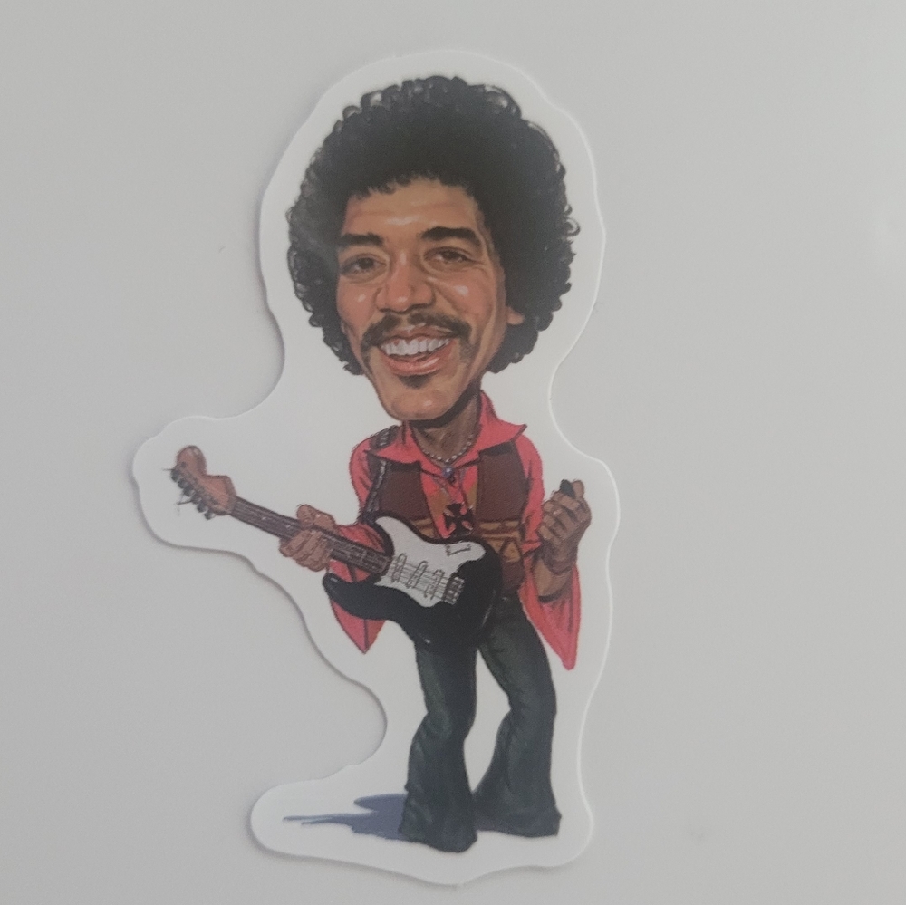 Jimi Hendrix Sticker Caricature